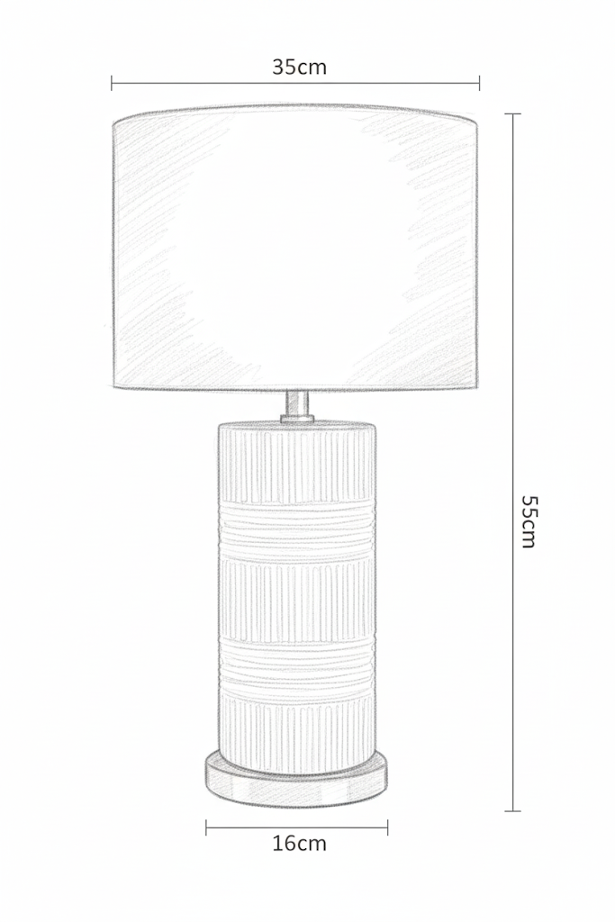H55cm Norman Lamp ShadeBlack