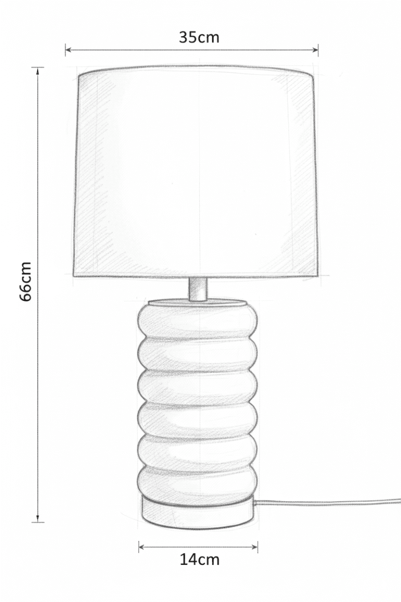 H66cm Belmont Ceramic Lamp