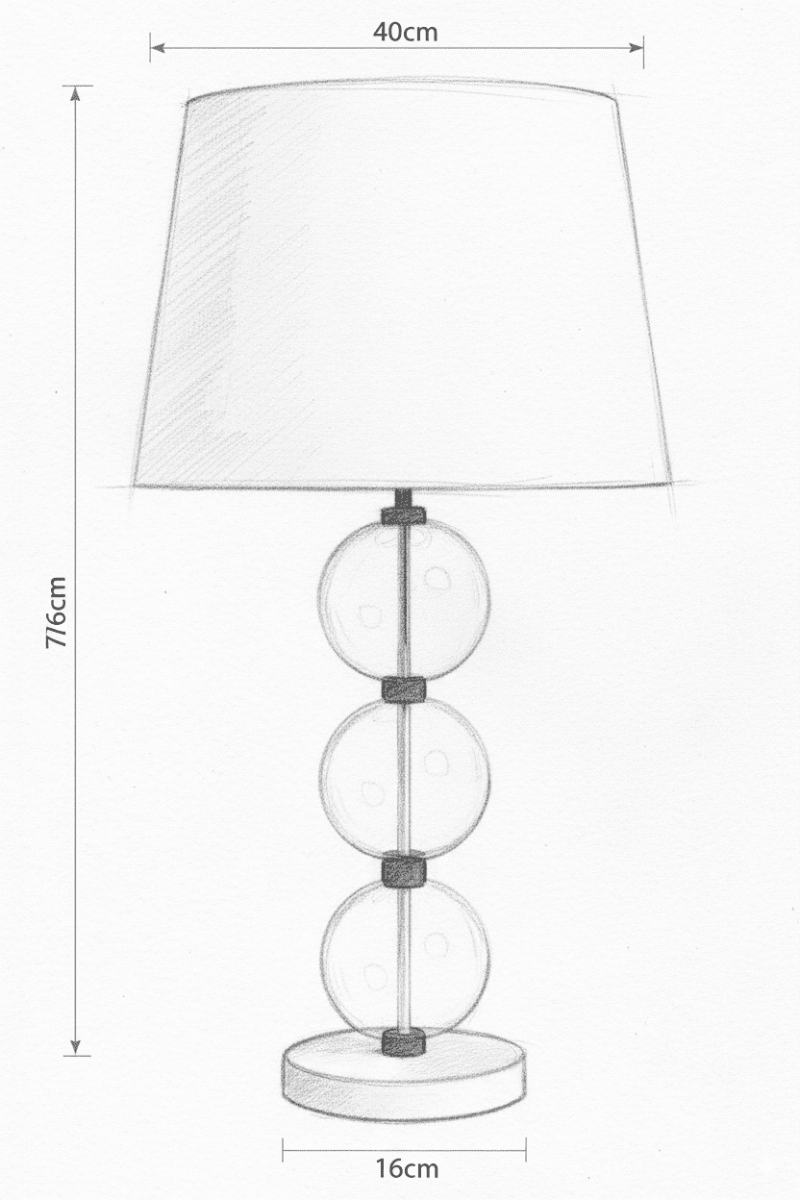 77cm MarinaSand Glass Lamp