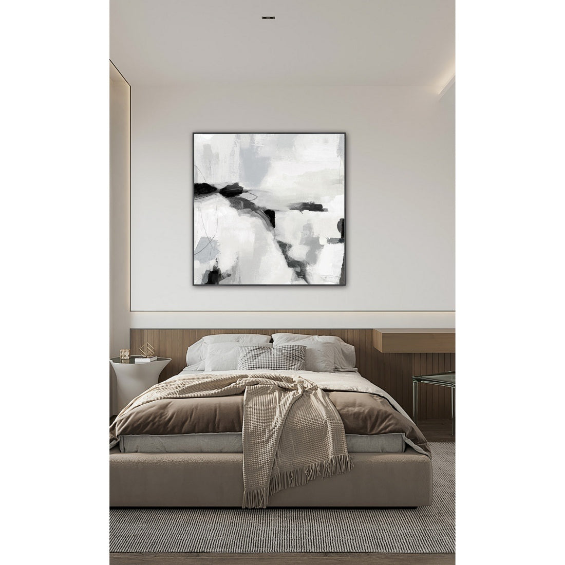 Abstract Clouds Framed Canvas