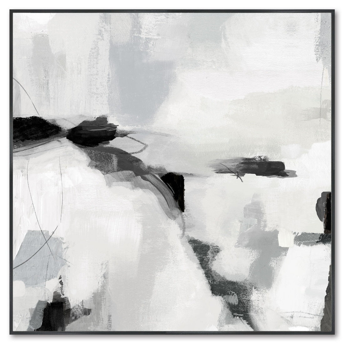 Abstract Clouds Framed Canvas