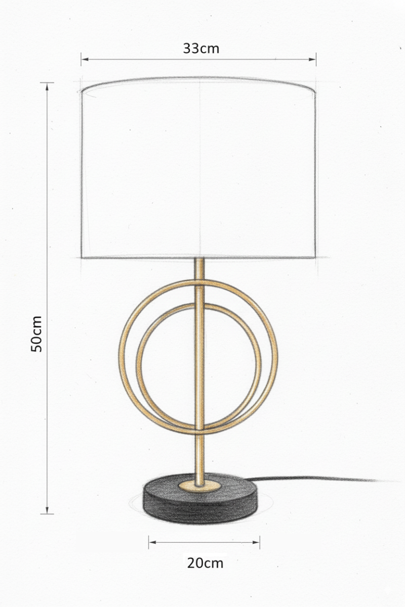 50cm Oxford Metal Lamp