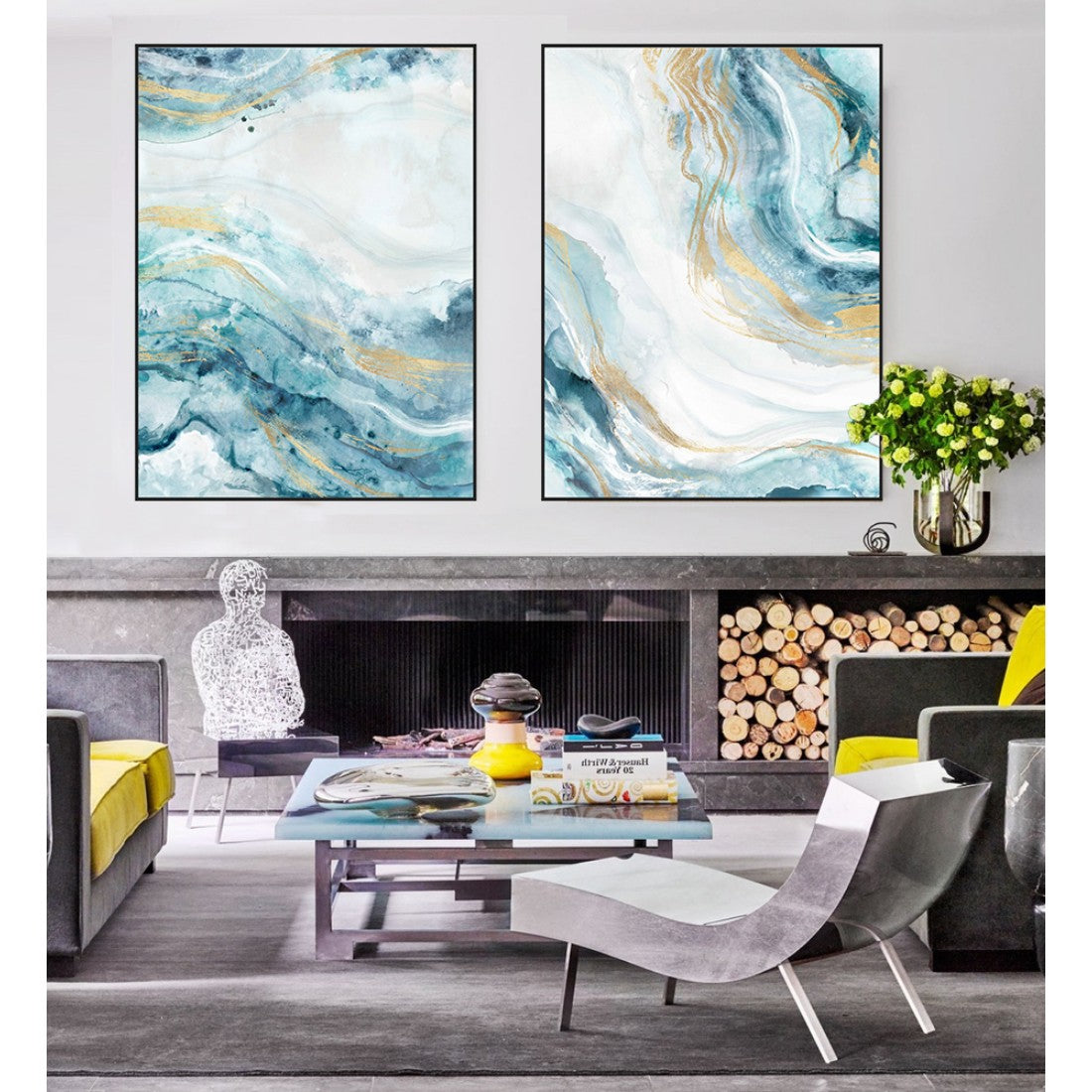 Blue Lagoon Framed Canvas