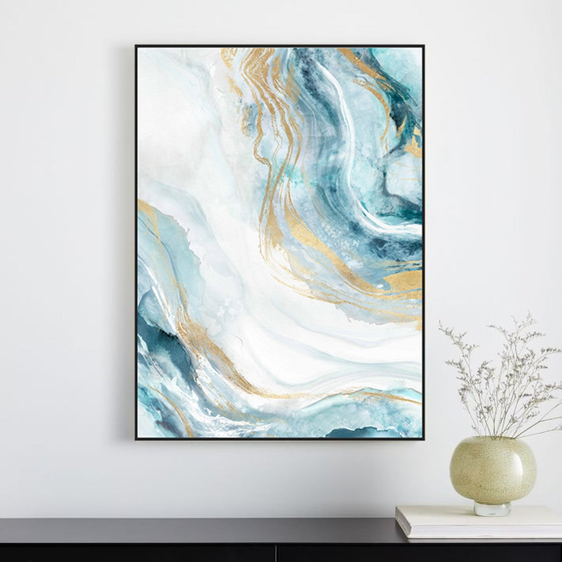Blue Lagoon Framed Canvas