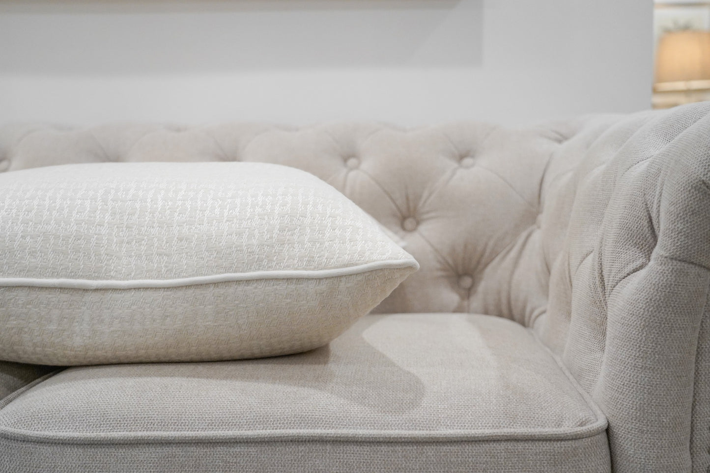 Ivory Tweed Cushion