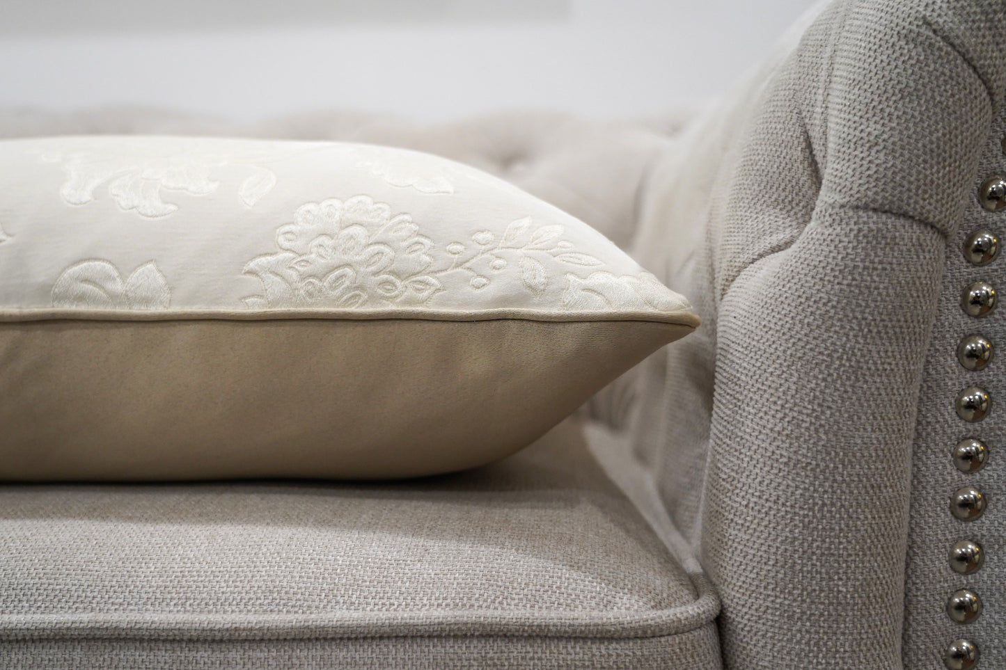 Applique Floral Cushion