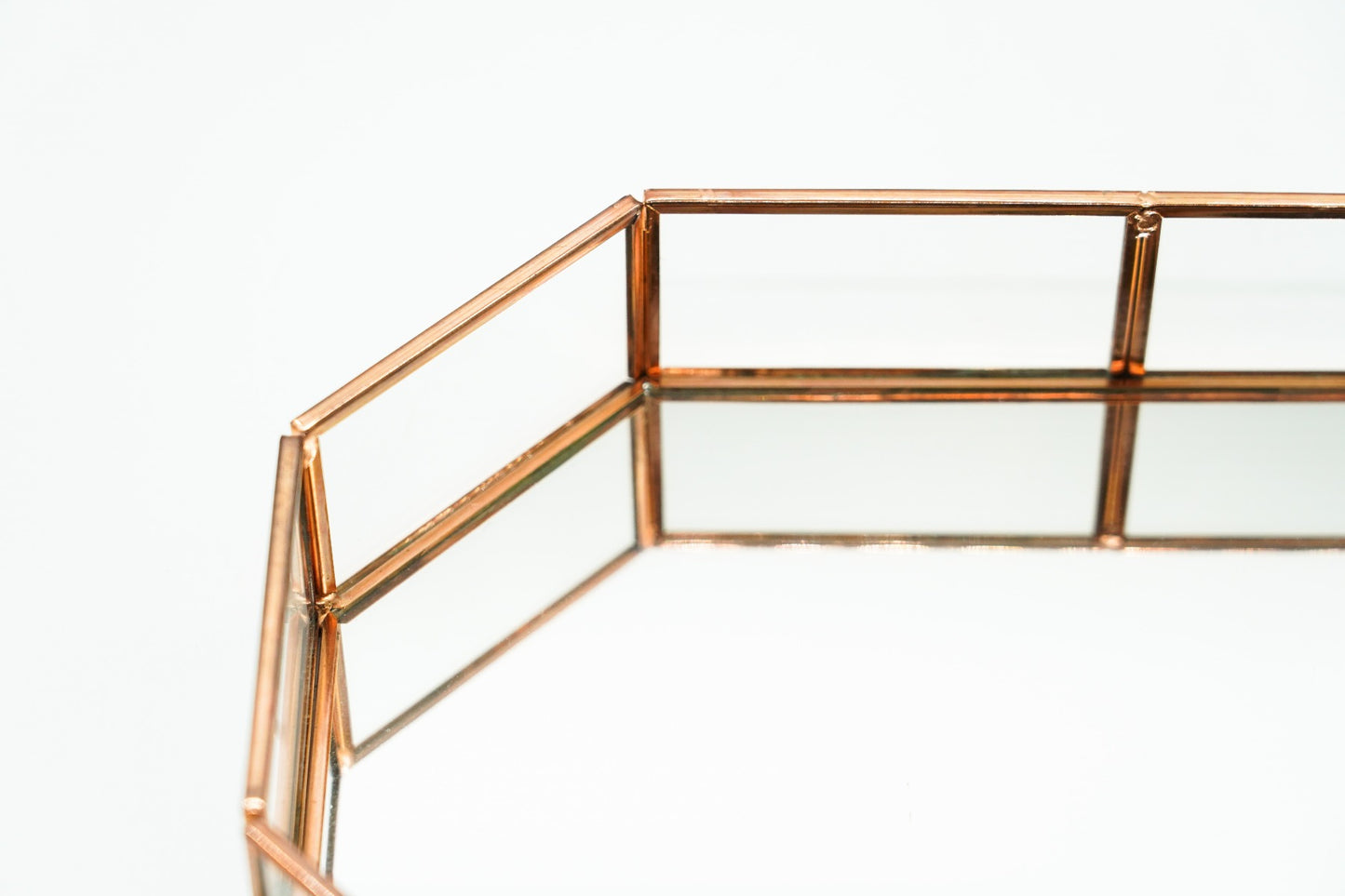Callisto Rose Gold Glass Tray