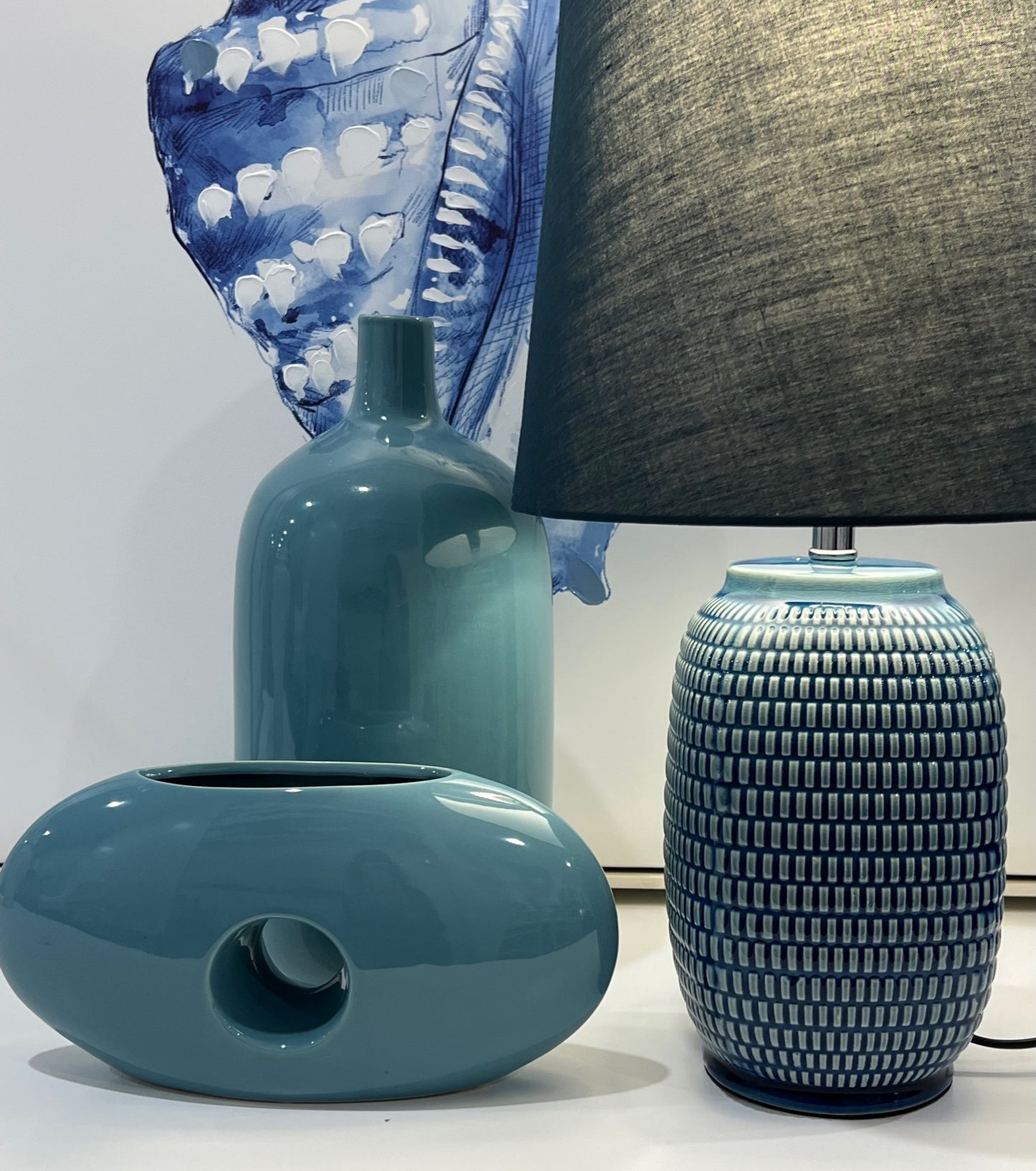 45CM Zen Living Blue Lamp