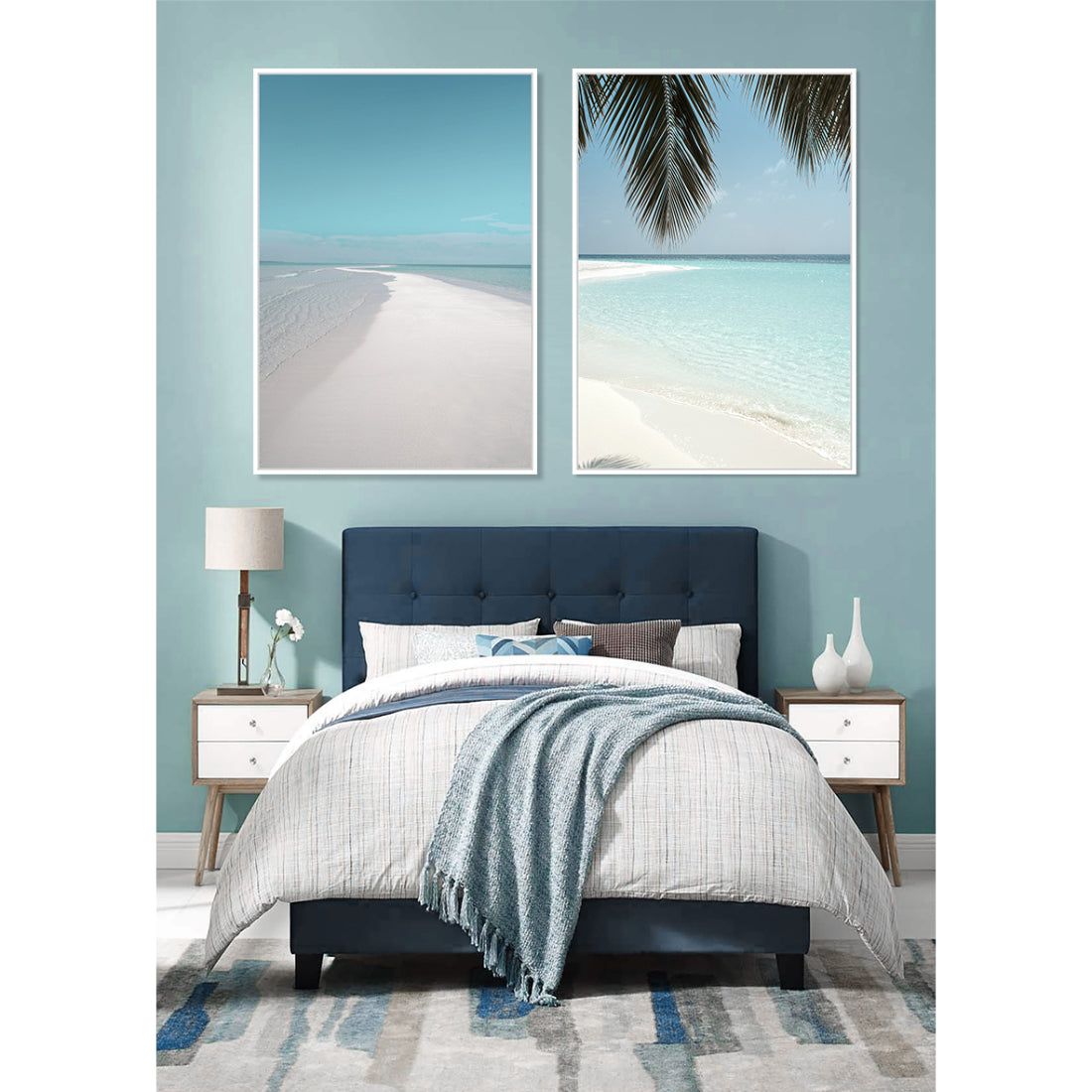 Beach Stroll Variant 2 Framed Canvas