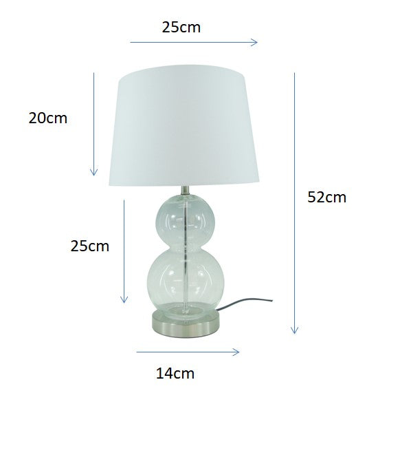 52CM Coastal Glass Lamp