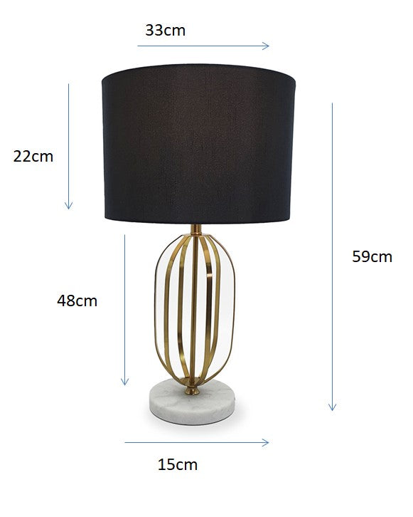 60cm Golden Bird Cage Lamp
