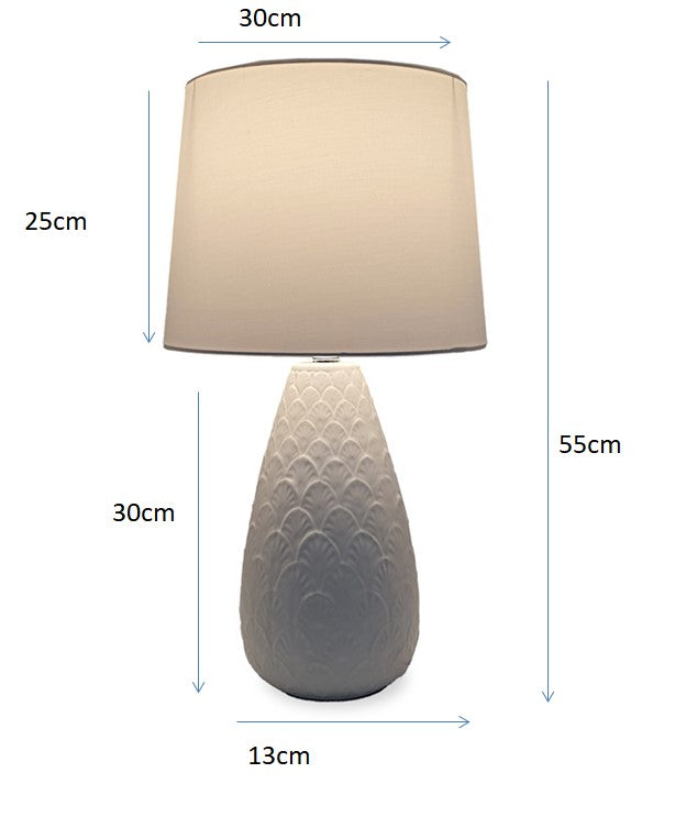 Avalon Ceramic lamp - White
