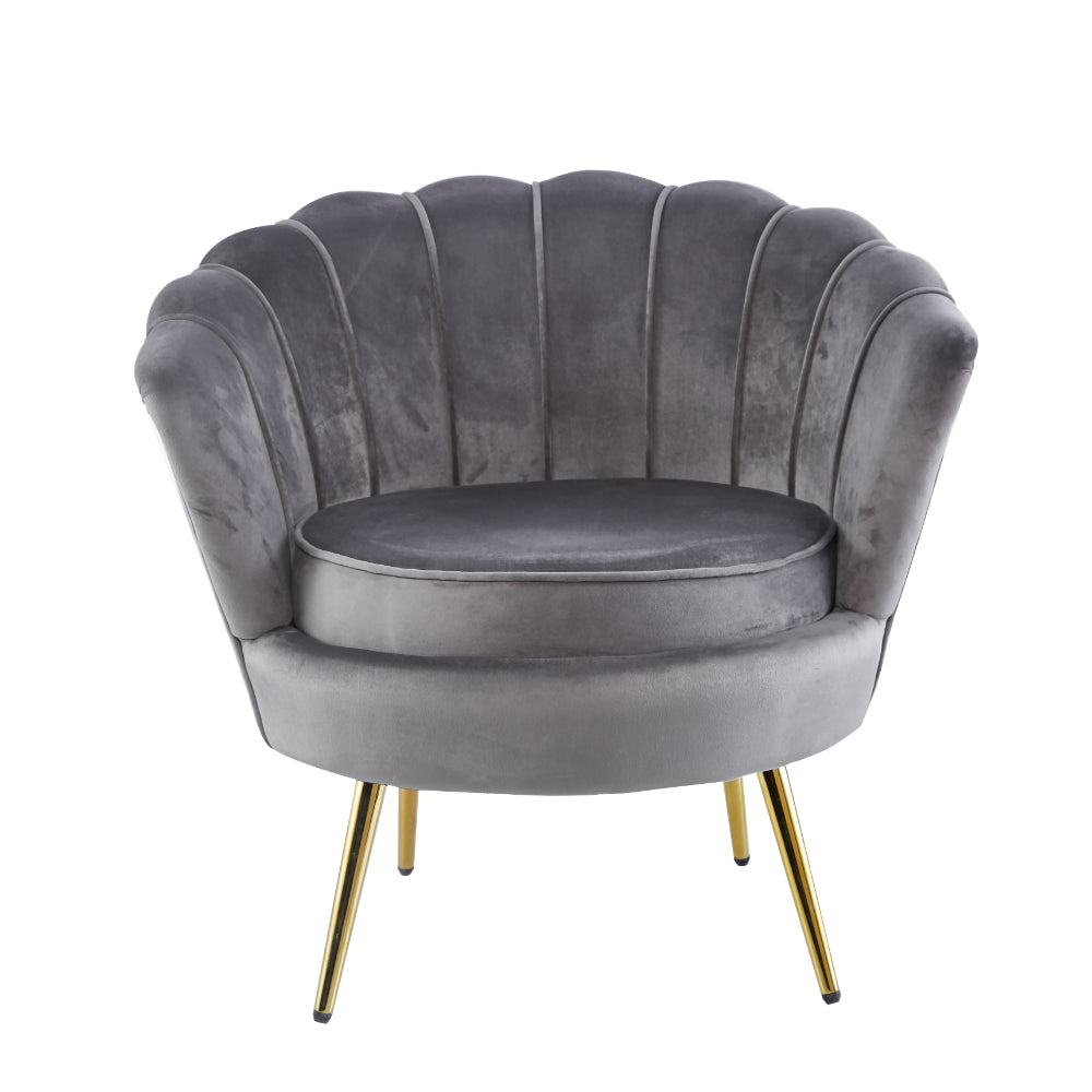 Grey Viola Velvet Sofa Chair