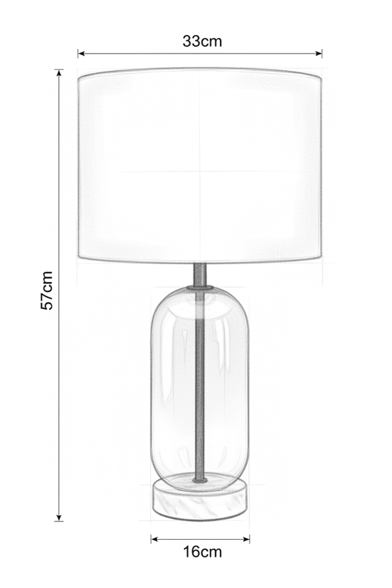 EmpireTower Glass Lamp