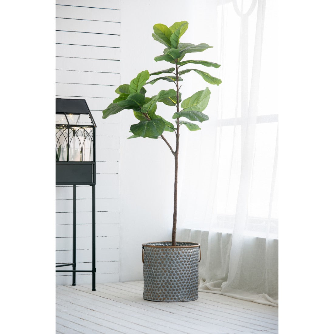 Copper Band Set of 3 Seneca Metal Planters