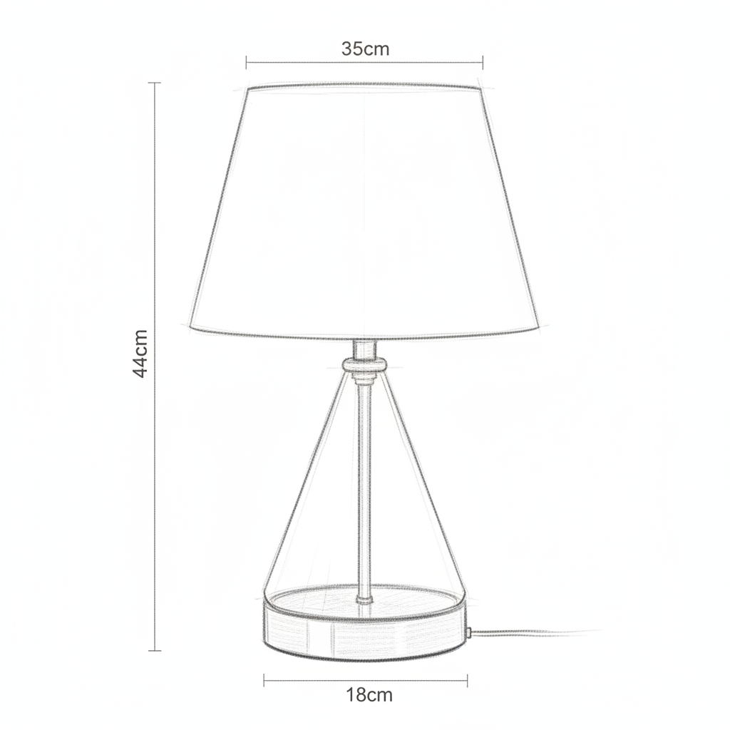 44cm Empire Tower 2 Glass Lamp