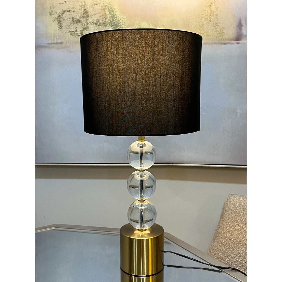 Windsor Crystal Lamp-Gold