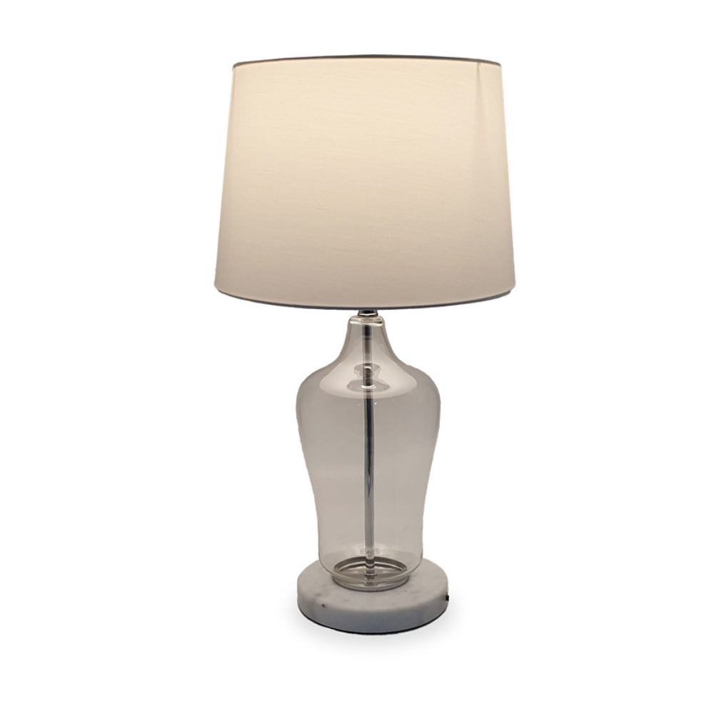 55cm Coastal Glass Lamp