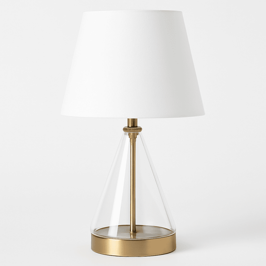 44cm Empire Tower 2 Glass Lamp