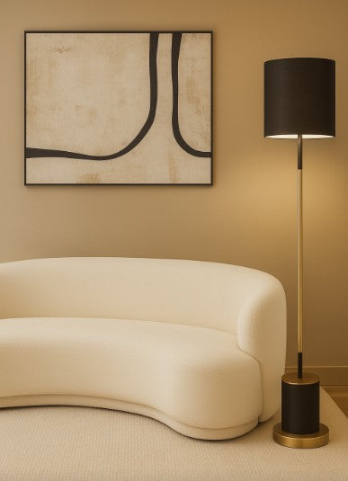 162 Bella Metal Floor Lamp With Drum Shade