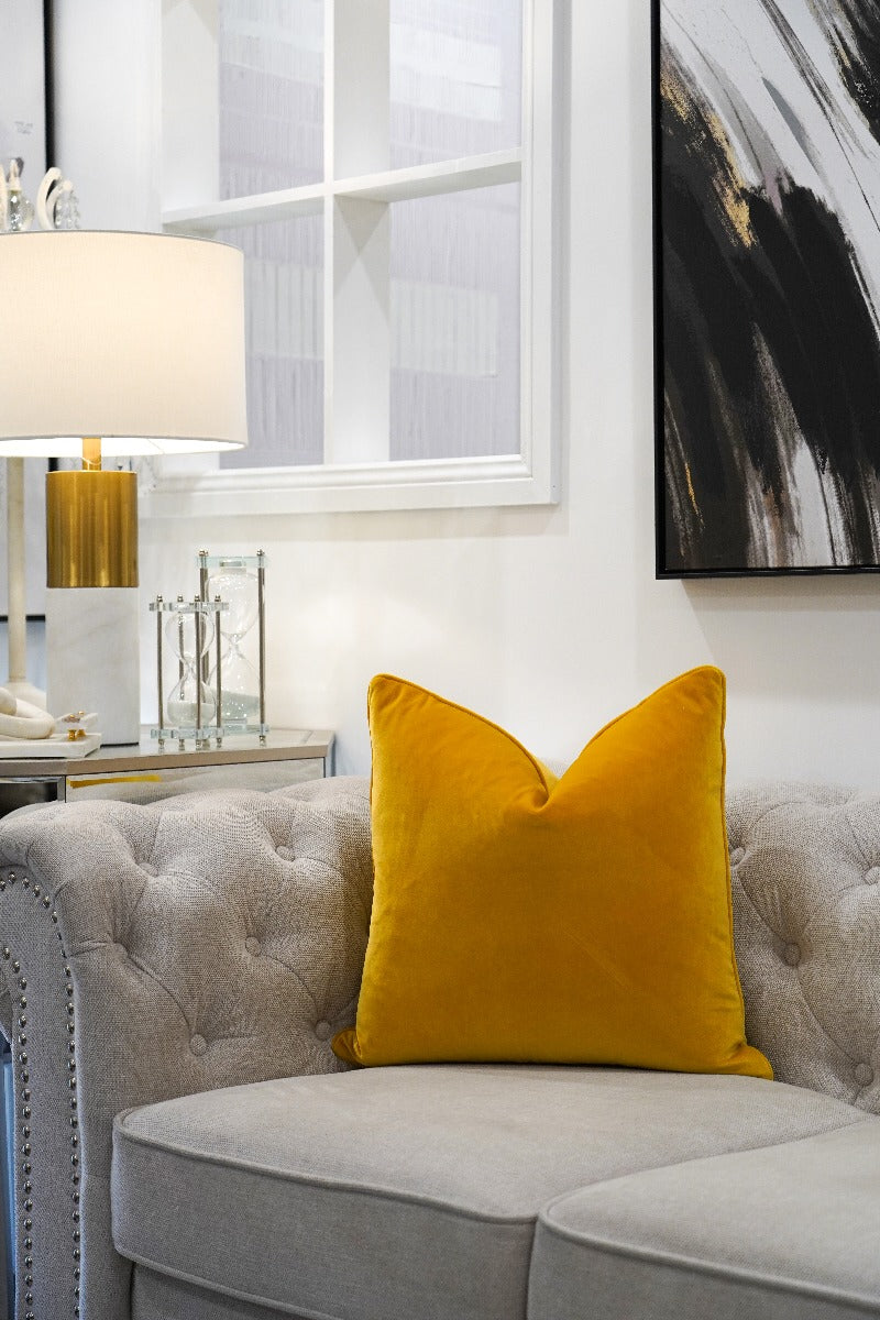Saffron Velvet Cushion