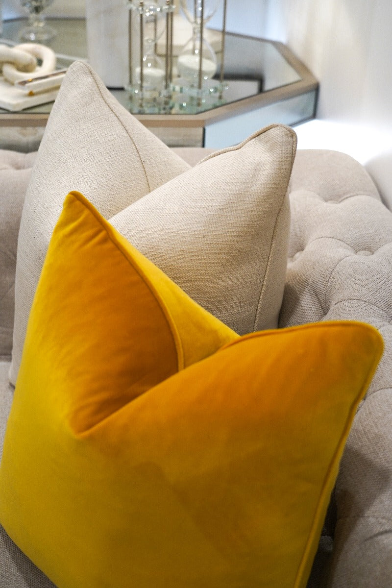 Saffron Velvet Cushion