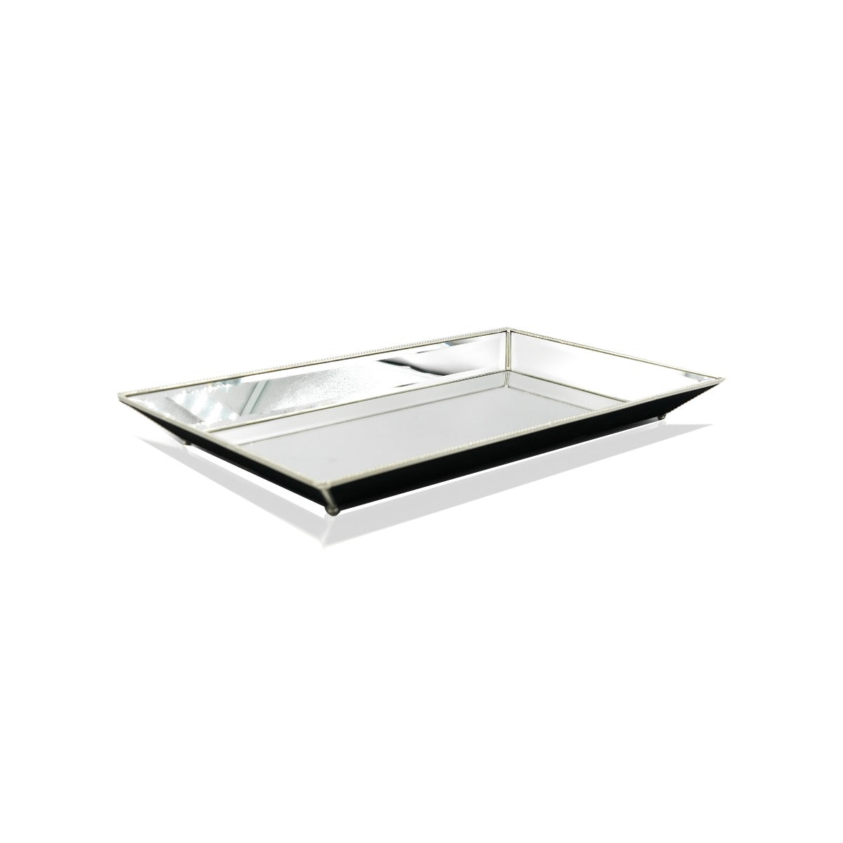 Vienna Silver String Tray with Bevelled Mirror