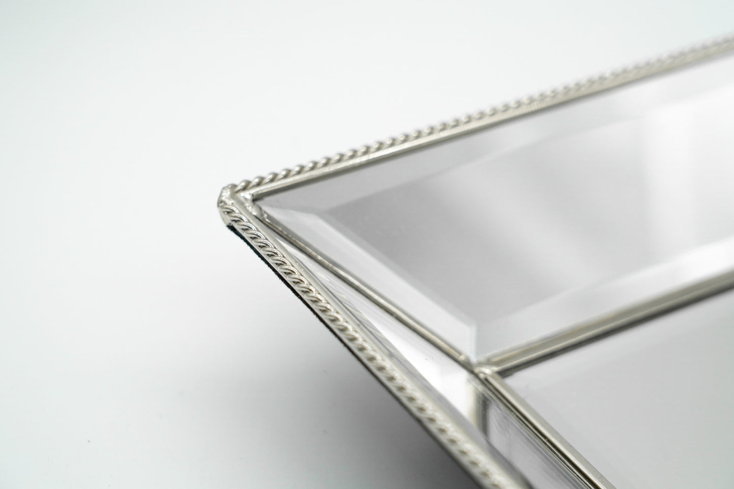 Vienna Silver String Tray with Bevelled Mirror