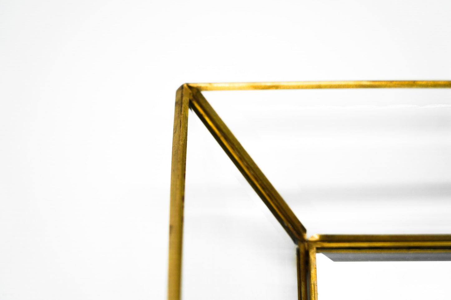 Elara Brass Tray with Bevelled Glass