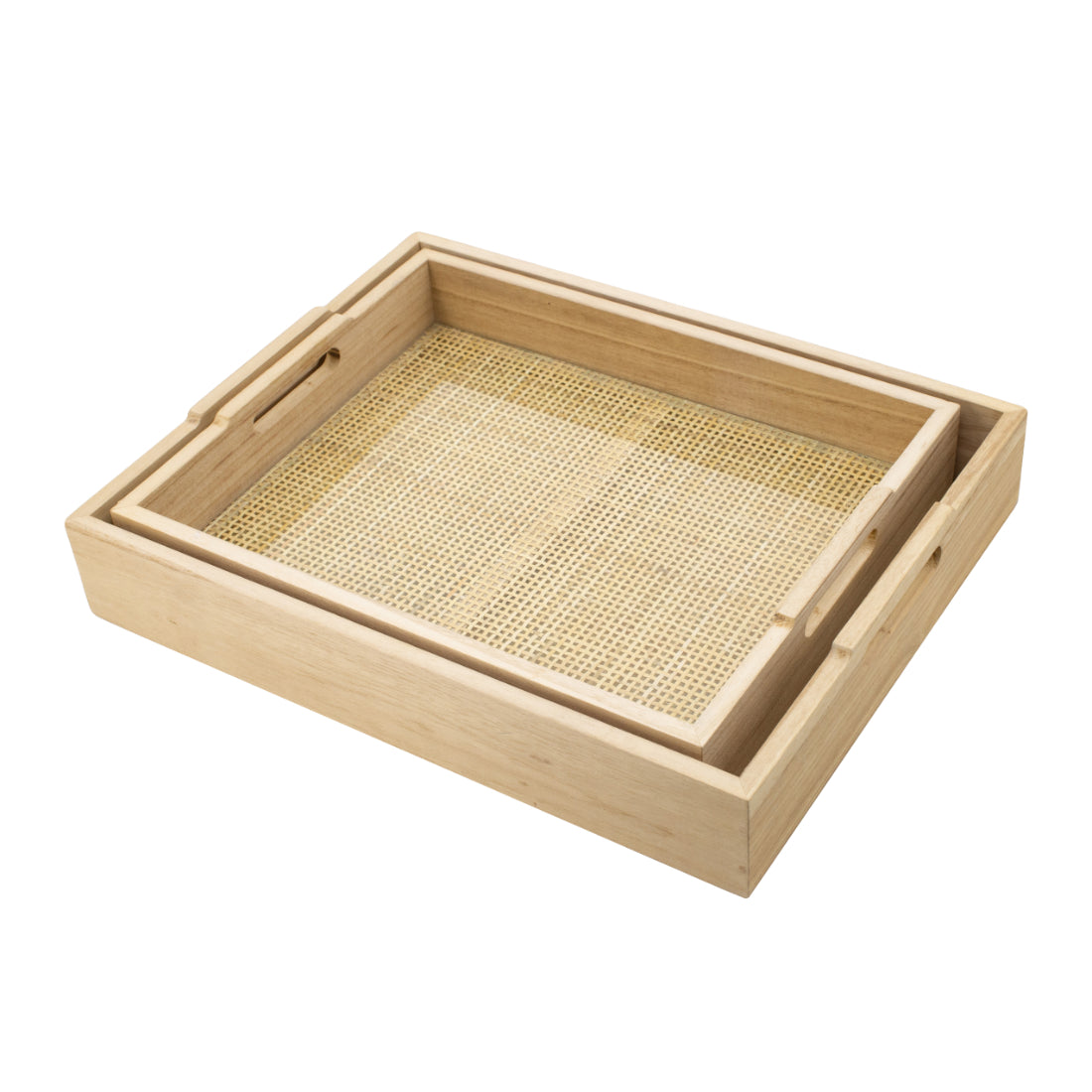 S/2 Trays Paulownia Wood