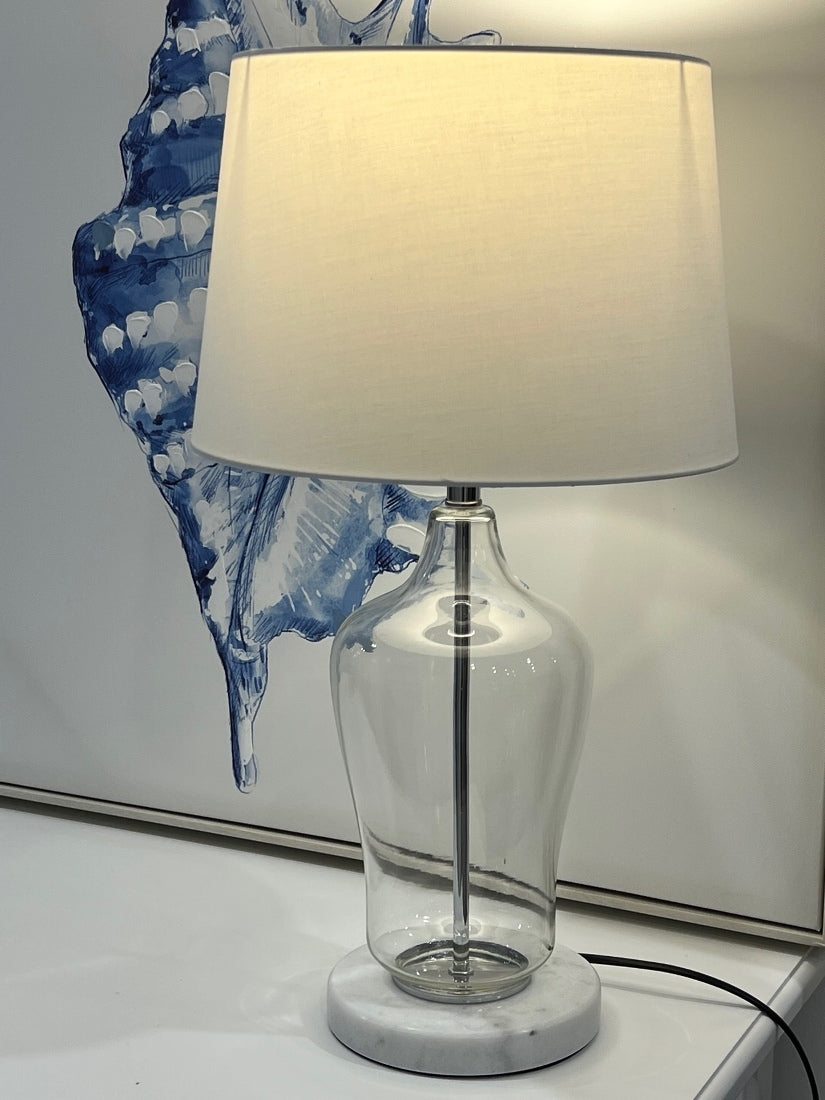 55cm Coastal Glass Lamp