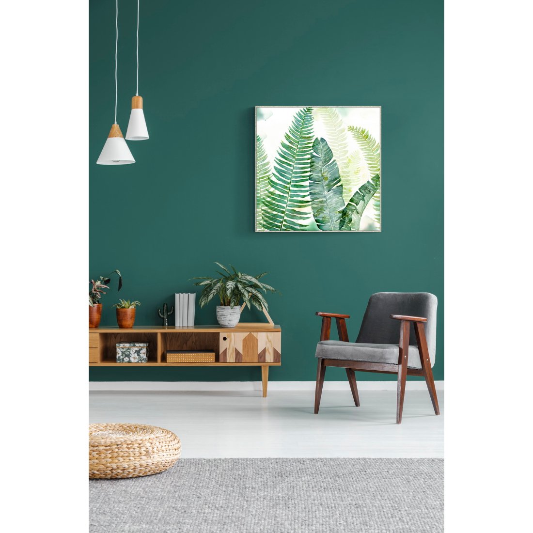 Ferns Framed Canvas