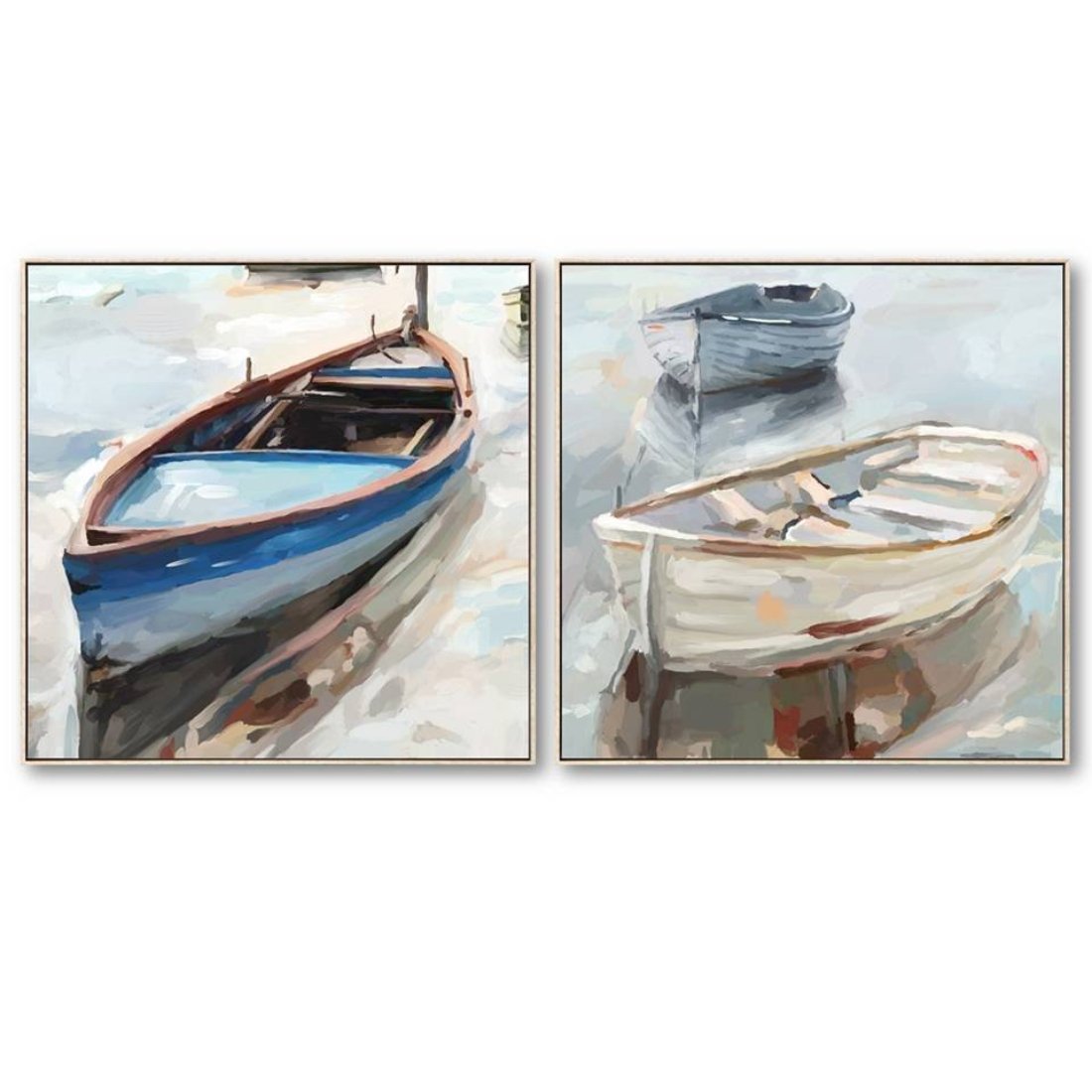 Boats Framed Canvas