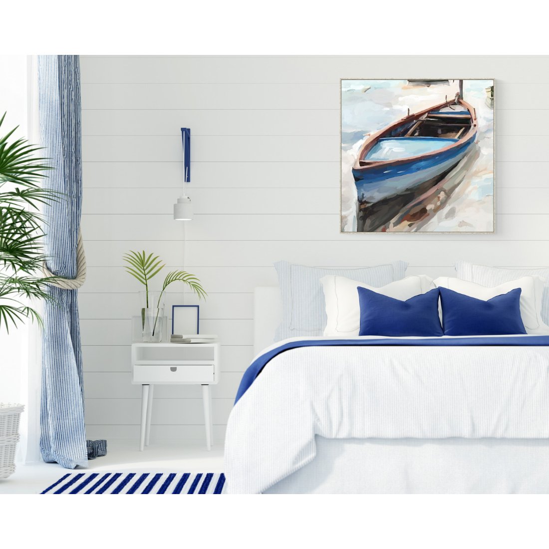 Boats Framed Canvas