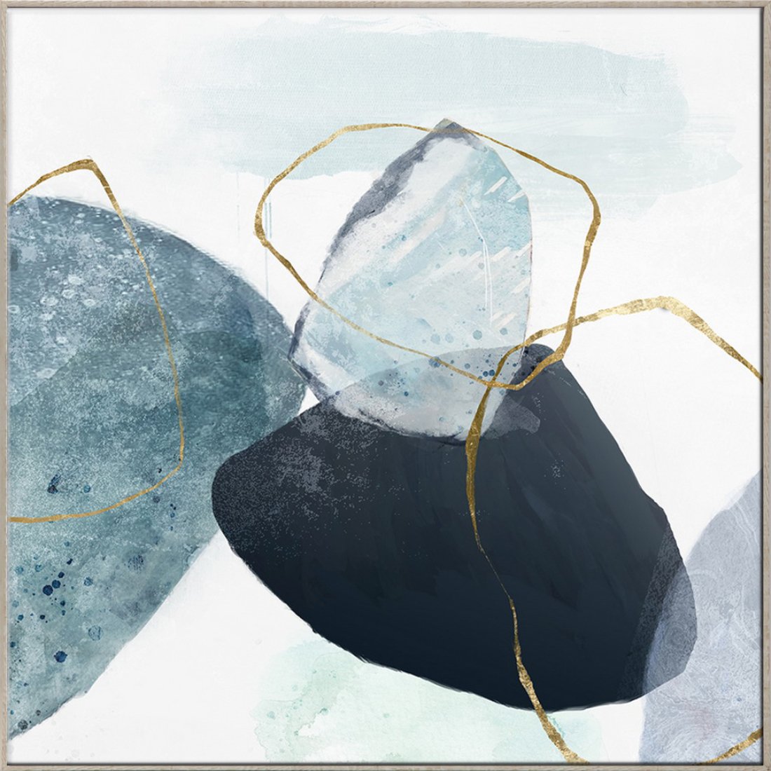 Abstract Rock Framed Canvas