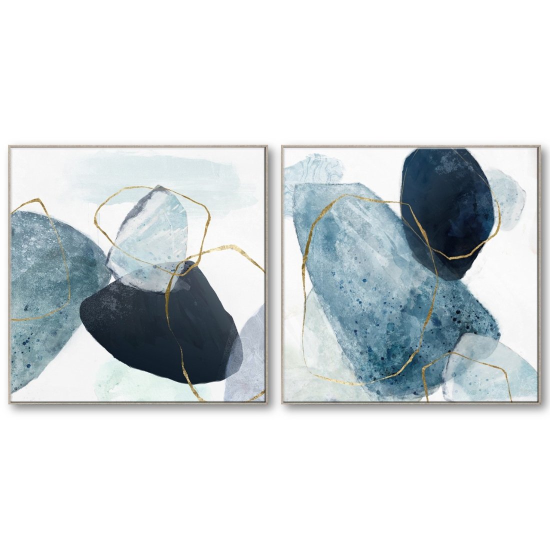 Abstract Rock Framed Canvas