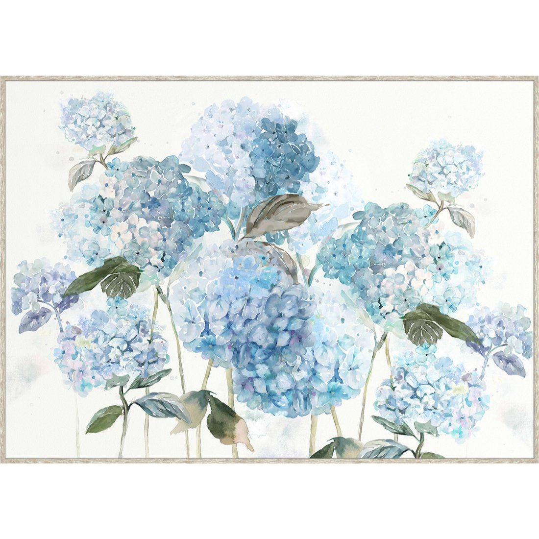 Ocean Hydrangea Framed Canvas
