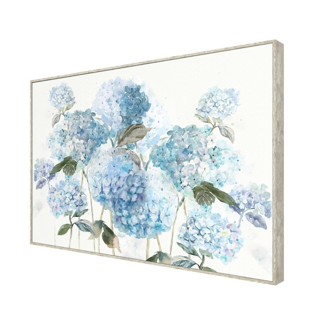 Ocean Hydrangea Framed Canvas
