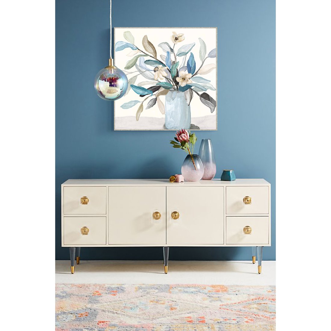 Belle Floral Framed Canvas