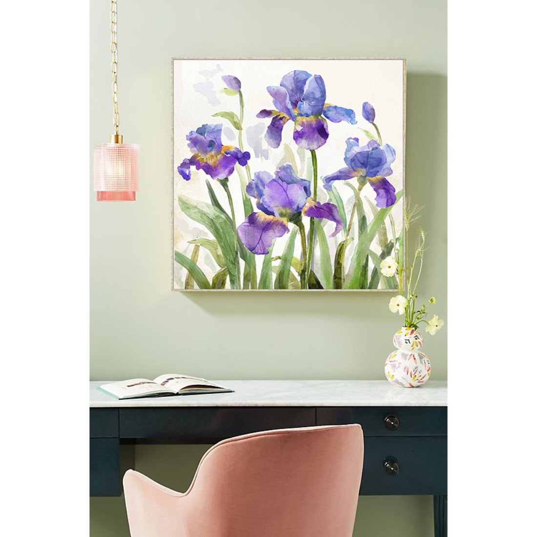 Purple Lily Framed Canvas