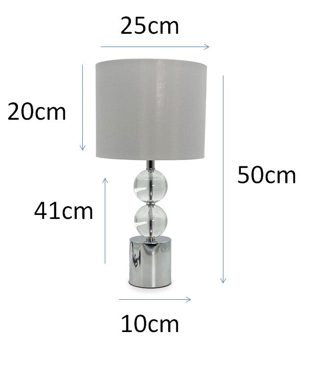 Windsor Crystal Lamp-Silver