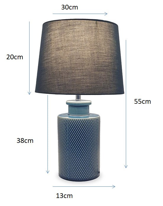 Avalon Ceramic lamp - Blue