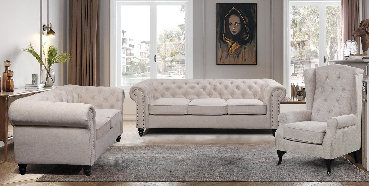 187CM Beige Hampton 2 Seat Lounge