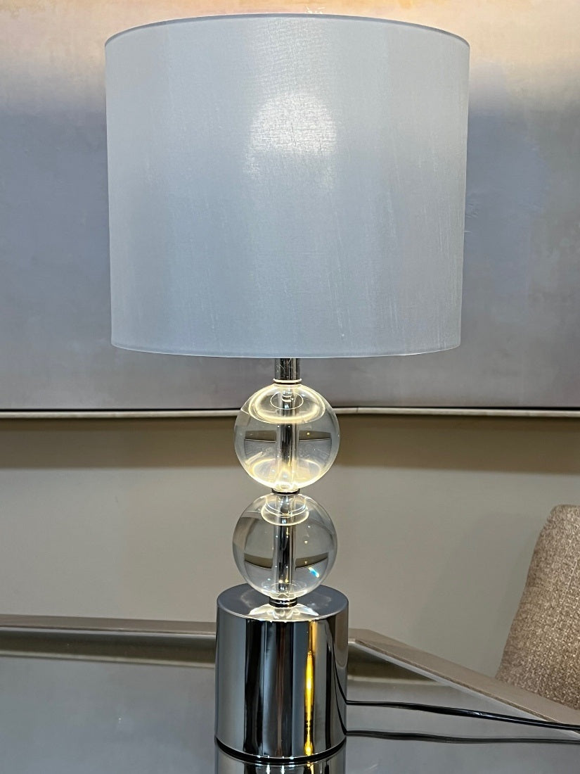Windsor Crystal Lamp-Silver